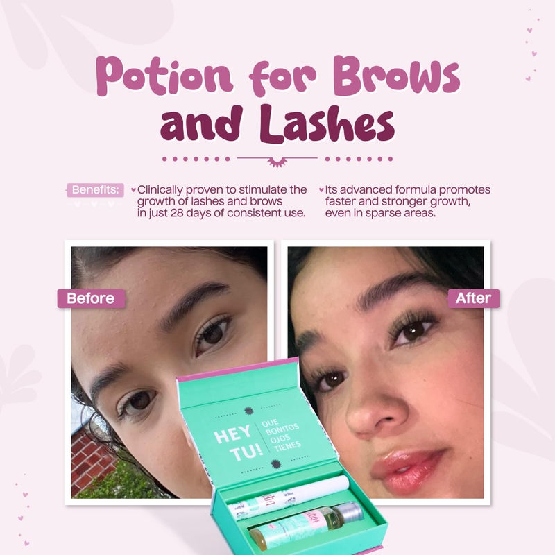 D'Luchi Kaba Eyelash Growth Serum for Longer, Thicker & Stronger Eyelashes with Essential Oils. Dermatologist Tested. Includes Makeup Remover Oil - Improved Formula - Image 2