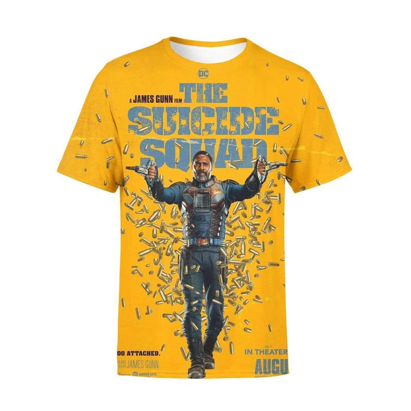 Men'S Suicide Squad 3D Printed Short Sleeve T-Shirt Men'S And Women'S Couples T-Shirt - Image 1