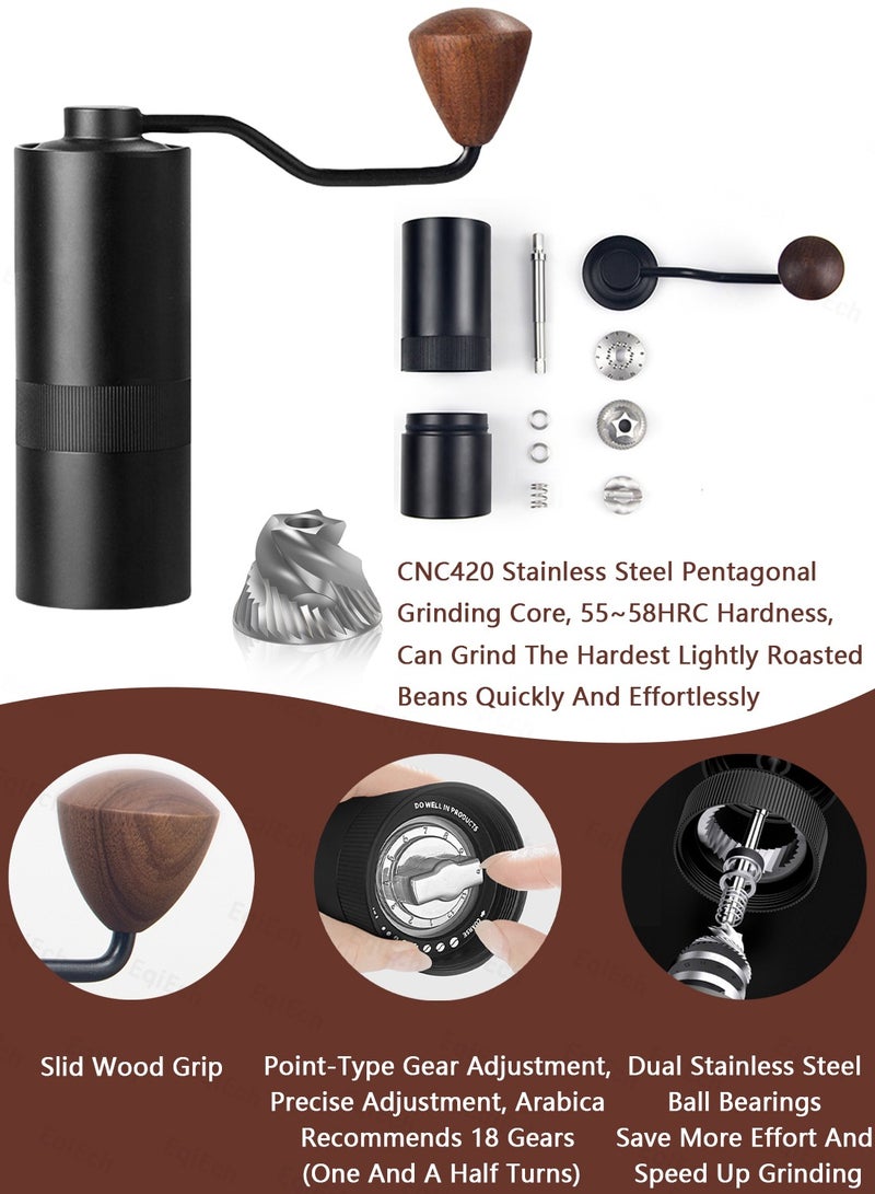 ايكي ايك مجموعة ماكينة صنع القهوة V60، أدوات قهوة من 11 قطعة من الدرجة المنافسة مع حقيبة يد من سبائك الألومنيوم، مجموعة خاصة للصب على القهوة بالتنقيط للتخييم المنزلي والسفر - Image 4