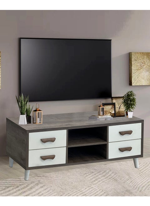 طاولة تلفزيون مع رف طلاء اكريليك مقاس 180*40*44.5 سم