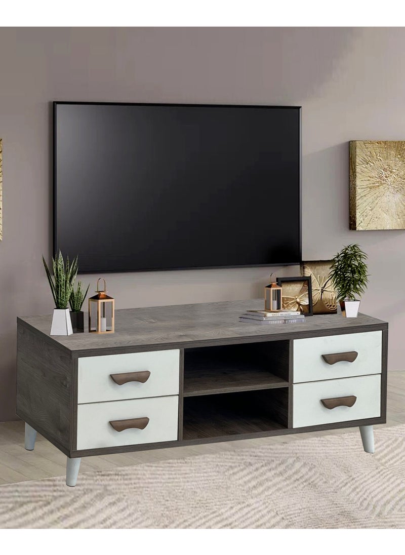 طاولة تلفزيون مع رف طلاء اكريليك مقاس 180*40*44.5 سم