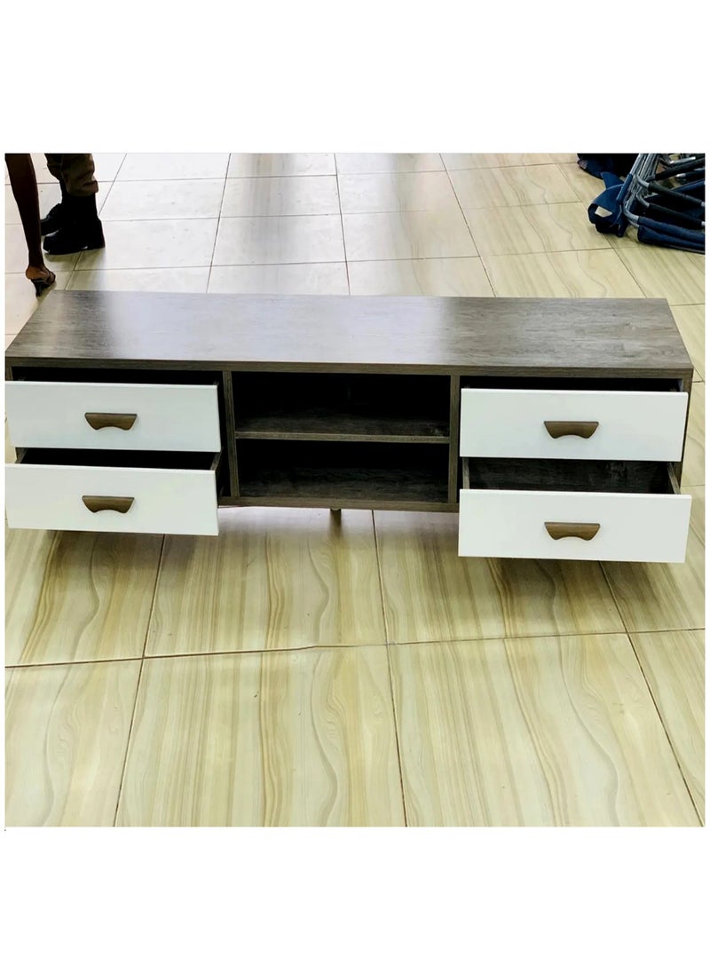 طاولة تلفزيون مع رف طلاء اكريليك مقاس 180*40*44.5 سم