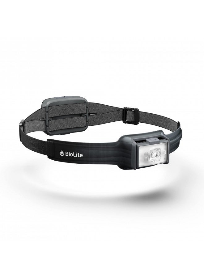 BioLite بايو لايت، مصباح رأس 800 برو، 800 لومن، خفيف الوزن للغاية وقابل لإعادة الشحن عبر USB مع 8 أوضاع إضاءة، رمادي منتصف الليل - Image 1