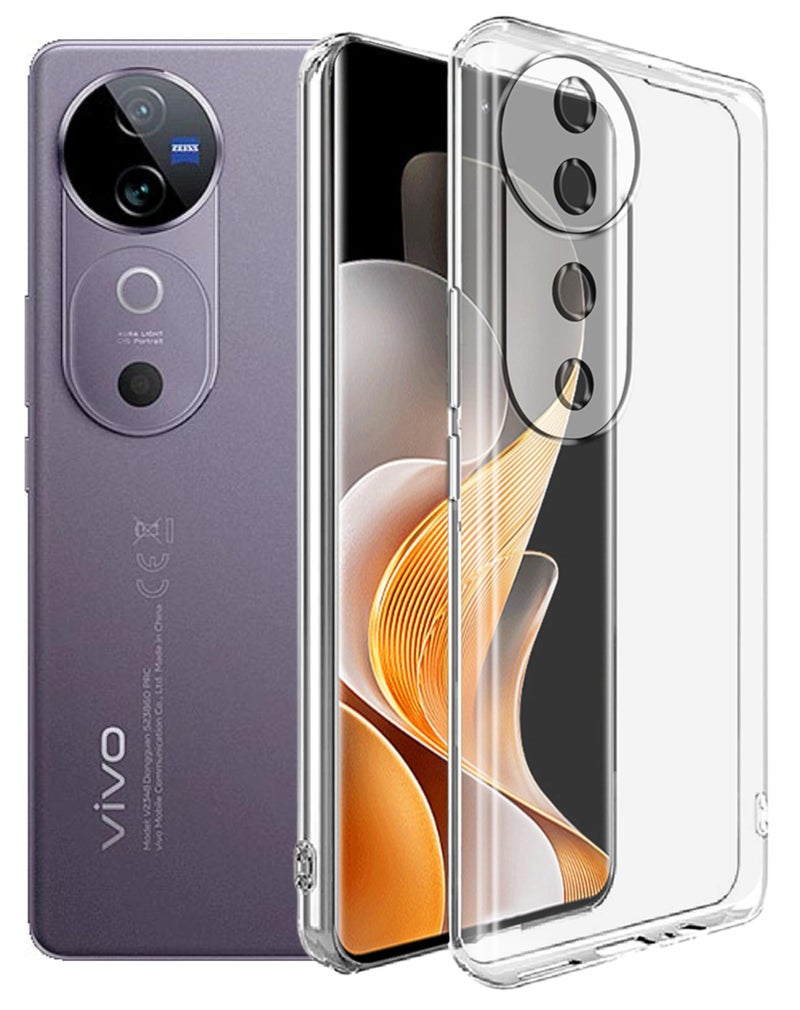SPAZY CASE® Vivo V40 / V40 Pro 5G / T3 Ultra 5G Back Cover | Protective Soft Transparent Shockproof Hybrid Protection Back Case Cover for Vivo V40 / V40 Pro 5G / T3 Ultra 5G - Image 1