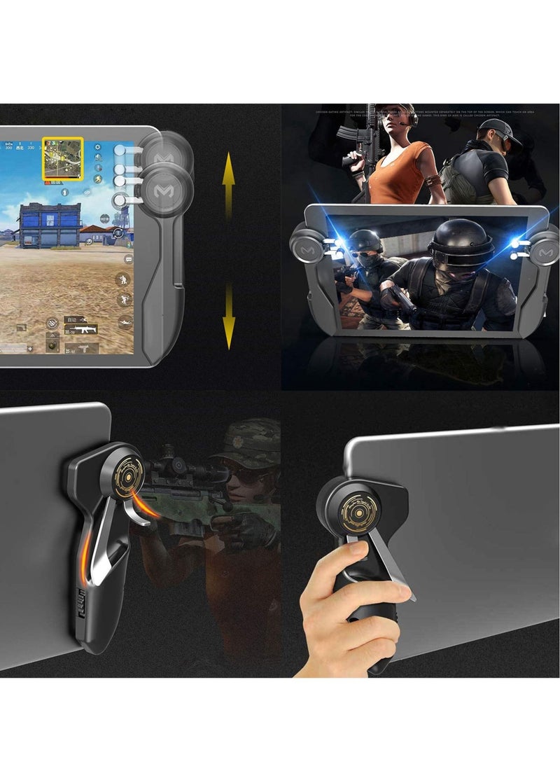 Captaintech 6-Finger Tablet Game Joystick Triggers, L1R1 Shooter Fire Aim Buttons, Ergonomic Controller for iPad & Tablet - PUBG & More - Image 2