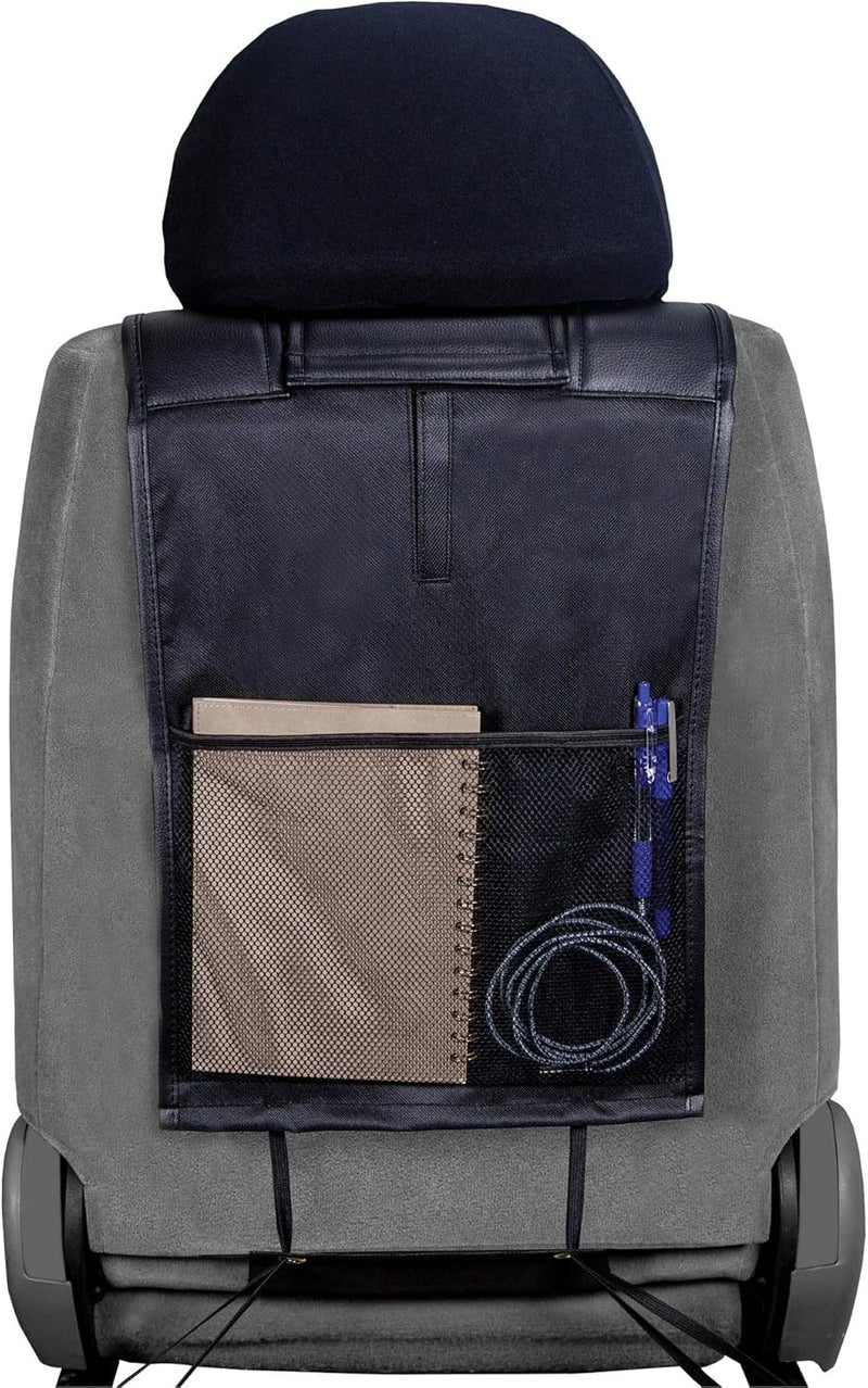 Plasticolor Ford Deluxe Sideless Seat Cover with Embroidered Logo and Cargo Pocket - Black - Image 2