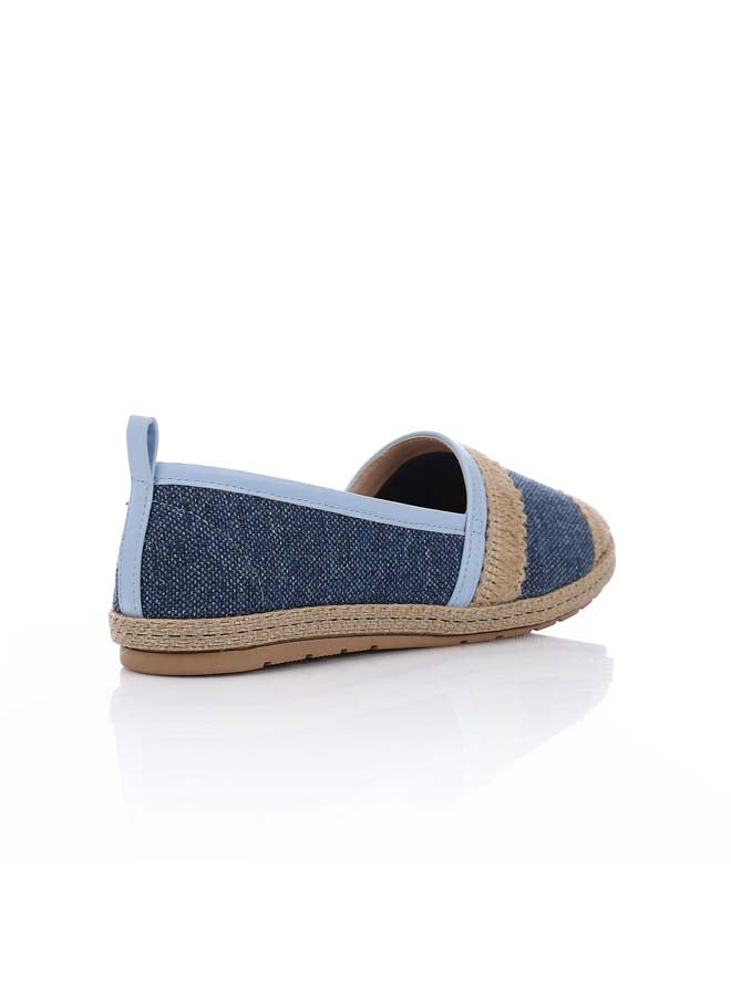 ICE CLUB ICE CLUB Natural Edge Slip-On Flat -  Navy,Beige & White - Image 3