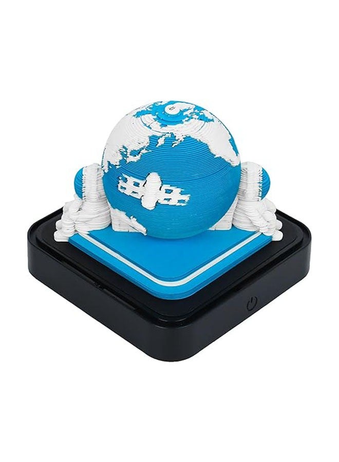 general 2025 Time Slice Calendar Notepad, Creative Desktop Calendar, Notepad with Light, 3D Art Calendar Engraved on Paper, 3D Three-dimensional Sticky Notes Paper Carved English Earth Calendar Decoration - Image 1