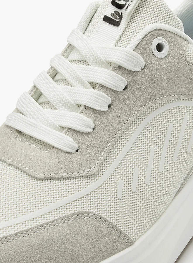 Lee Cooper Men's Panelled Lace-Up Sneakers with Pull Tabs