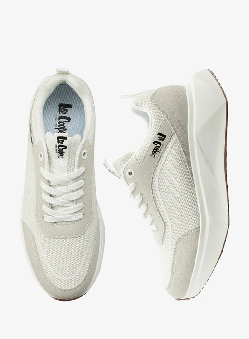 Lee Cooper Men's Panelled Lace-Up Sneakers with Pull Tabs