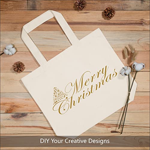 TOPDesign 1-Pack Super Strong Large 12oz Cotton Canvas Tote Bag, Reusable Grocery Shopping Cloth Bag, Fashionable Two-Tone Totes for Crafts, DIY Your Creative Designs - Image 3