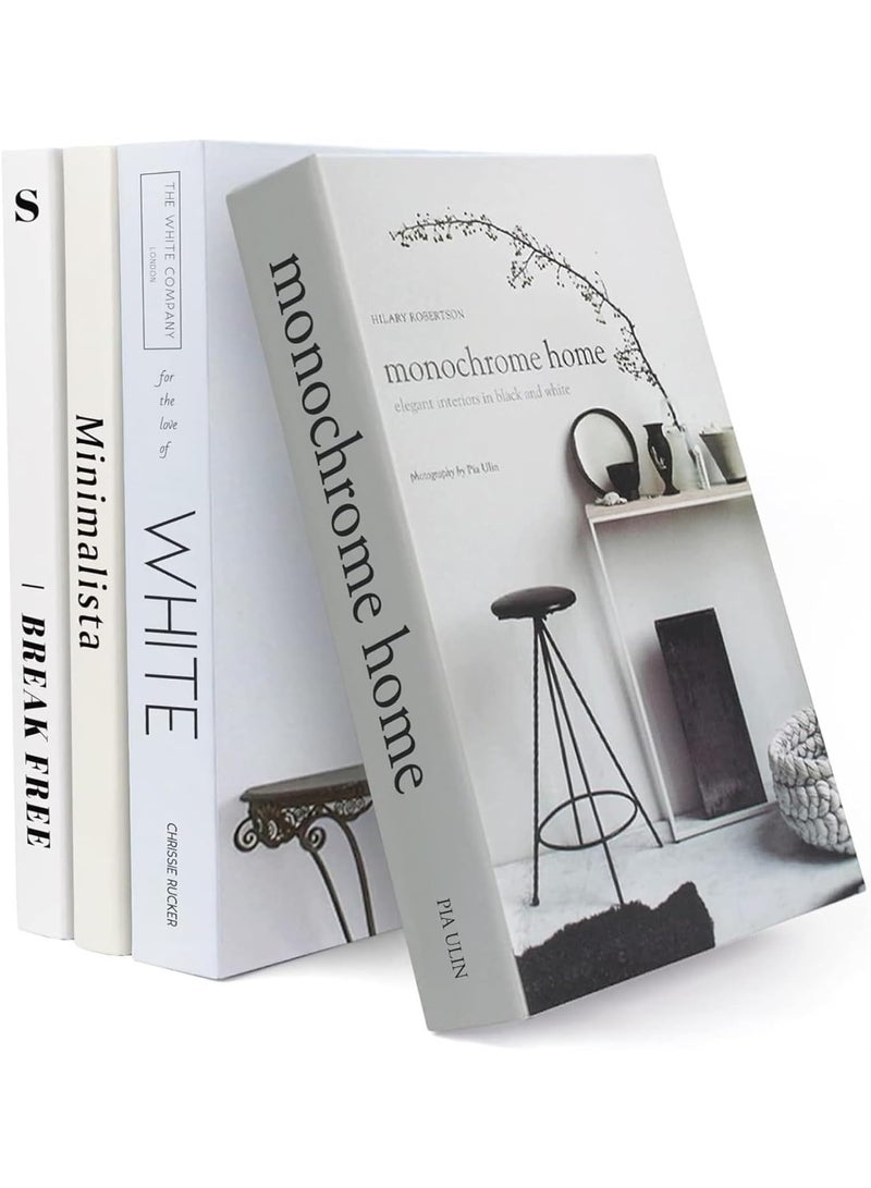 4 PCS Faux Books for Decoration, Modern Fashion Decorative Books Set for Hardcover Home Decor, Fake Book Stacks Display for Bookshelf Living Room Decor [Unknown Binding] - Image 1