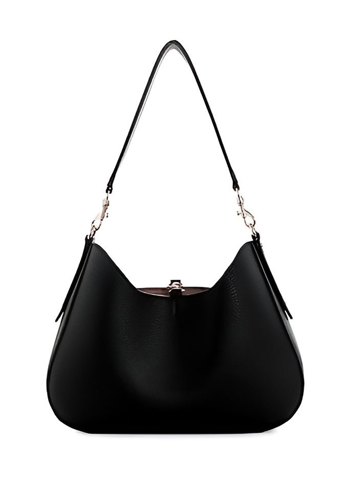 GUESS - Guess Black Leather Shoulder Bag For Women - Image 1