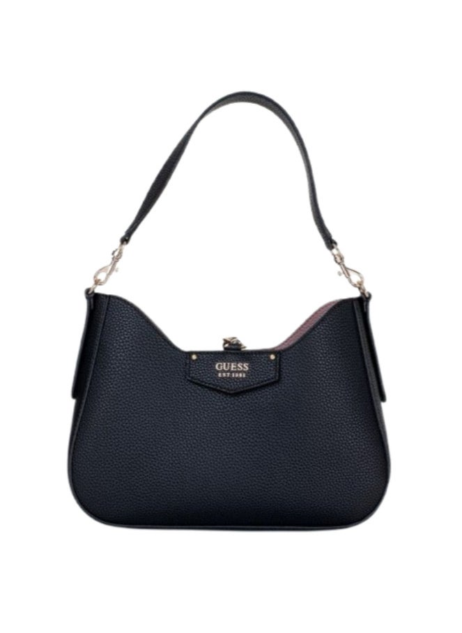 GUESS - Guess Black Leather Shoulder Bag For Women - Image 1