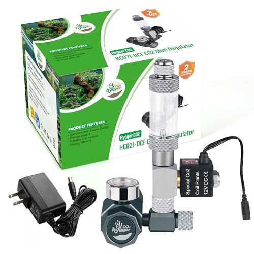 Hygger CO2 Aquarium Co2 Regulator, Mini CO₂ System with Upgraded DC Solenoid and Bubble Counter Check Valve, Detachable Design, for Building CO₂ System in Aquatic Plant Tank - Image 1