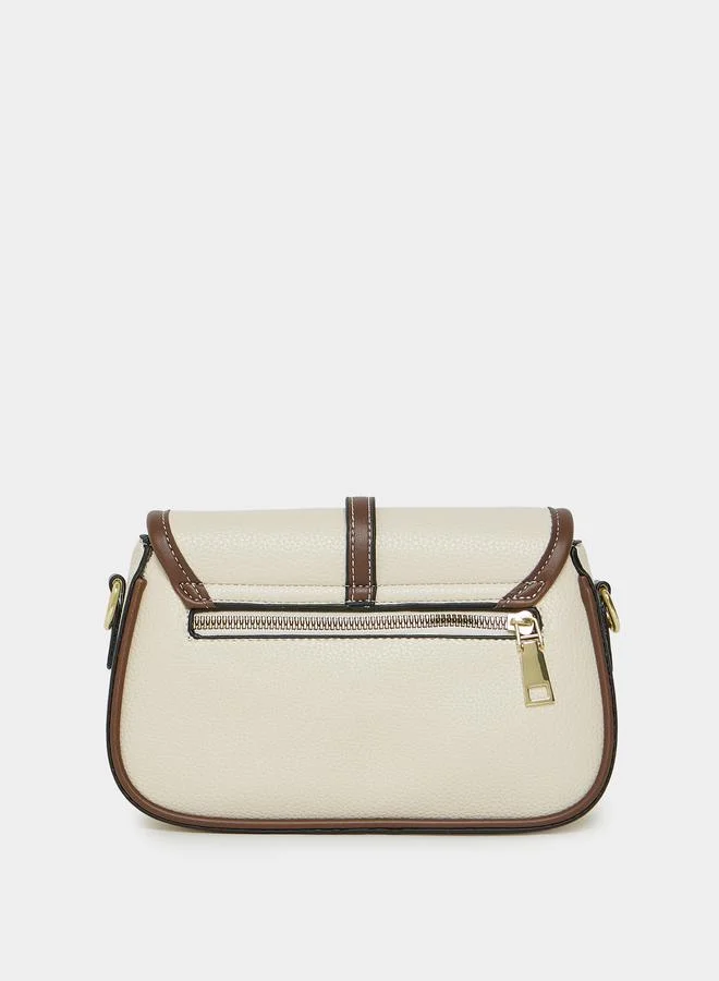 Styli Styli Contrast Panel Crossbody Bag with Adjustable Strap