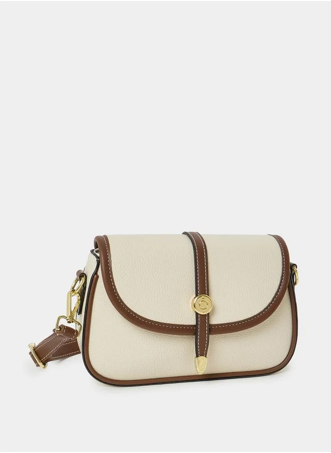 ستايلي Styli Contrast Panel Crossbody Bag with Adjustable Strap