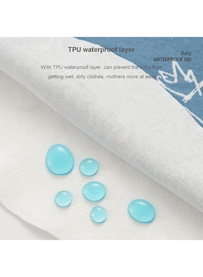 6-Pack Baby Bandana Bibs – Soft Cotton Teething and Drool Bibs with Adjustable Snaps, Waterproof and Absorbent Feeding Bibs for Newborns and Toddlers (0-36 Months, Unisex) - Image 2