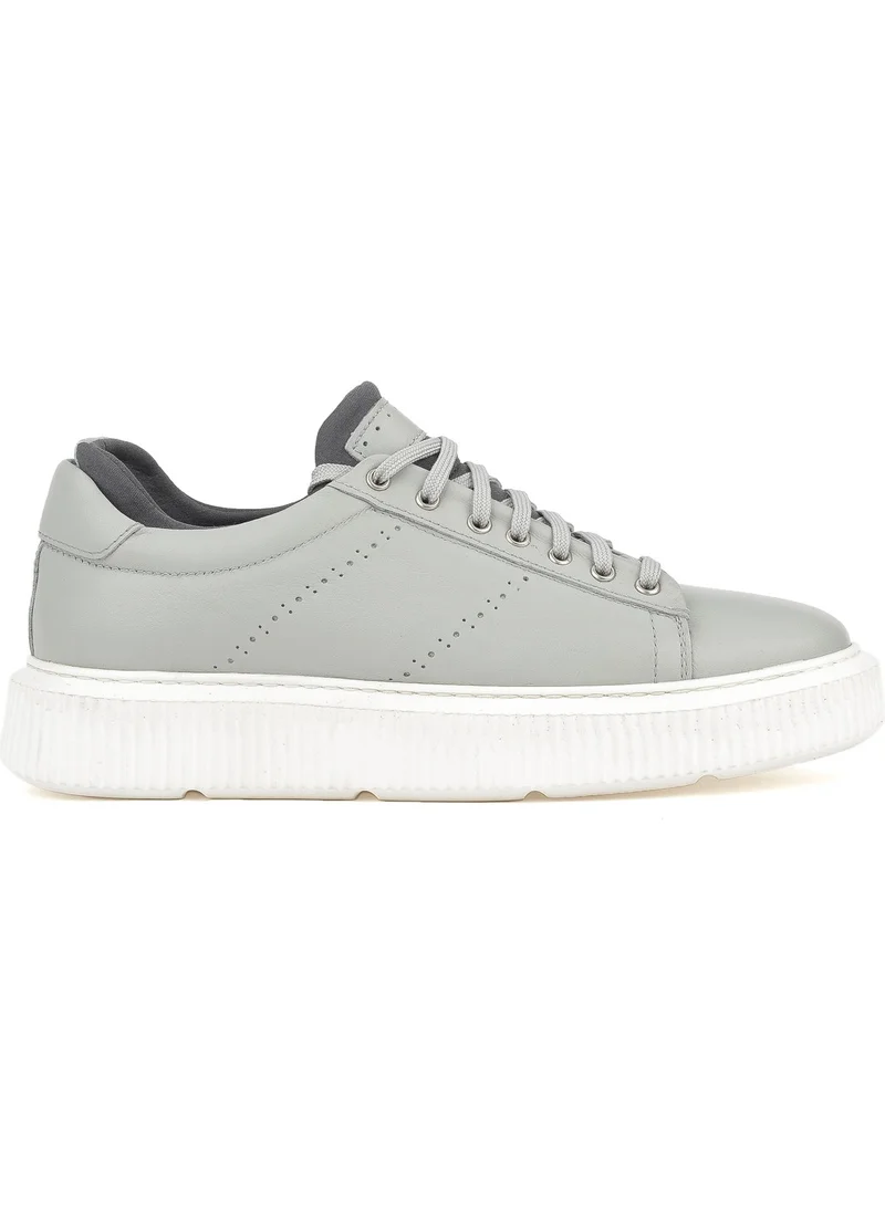 Ziya , Men's Genuine Leather Sneaker 1331026Z105 Gray