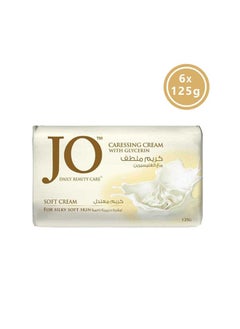 Jo Caressing Cream with Glycerin Bar Soap - Soft Cream 125g Pack of 2  - Image 1
