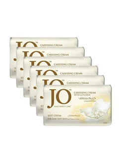 Jo Caressing Cream with Glycerin Bar Soap - Soft Cream 125g Pack of 2  - Image 2