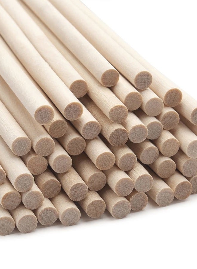 Coowayze Wood Dowel Rods Wooden Dowels for Crafts, 50 PCS 1/4 x 15 Wooden Sticks for Crafts, Round Macrame Dowels, Unfinished Small Wood Sticks for Crafting, Lollipops, Tiered Cake, Photo Booth Props - Image 1