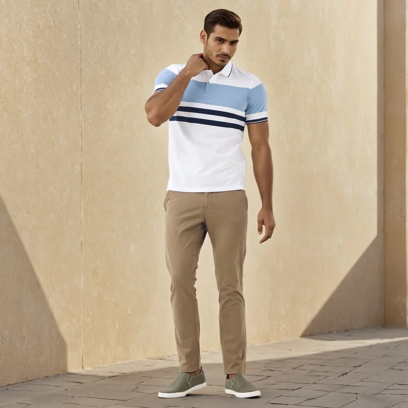 سبلاش فيڤ تيشيرت بولو بيقيه مخطط