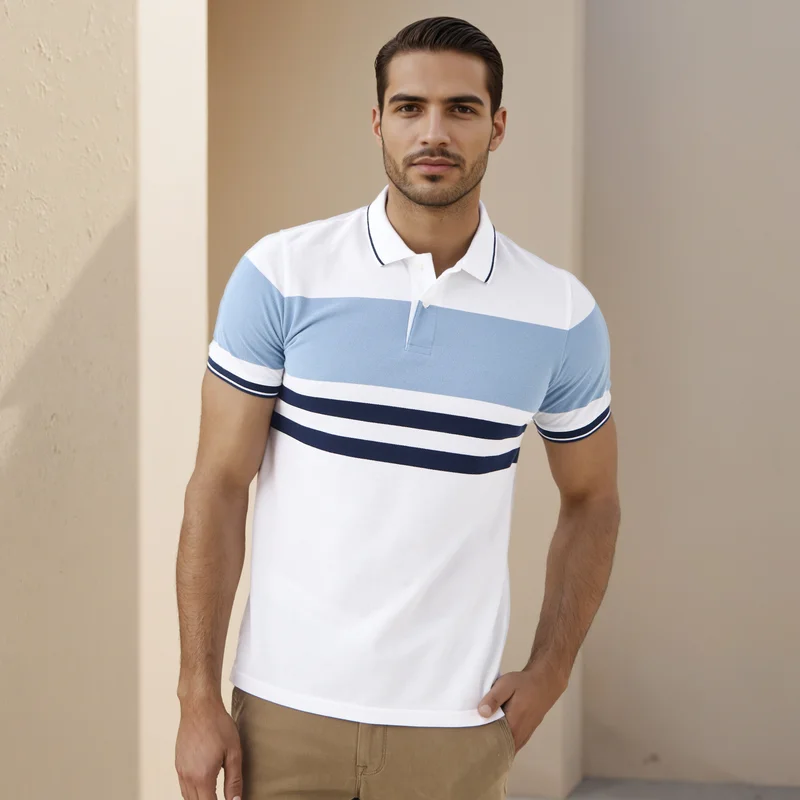 سبلاش فيڤ تيشيرت بولو بيقيه مخطط