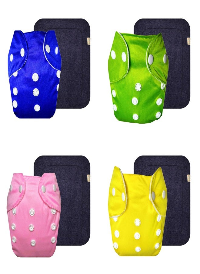 Dumbledo Lite Cloth Diaper with Black Insert (Pack of 4) | Snug Fit | Reusable & Washable | Easy to Clean | Worry-Free Diapering | 3 Months - 2 Years | Unisex Baby - Image 1