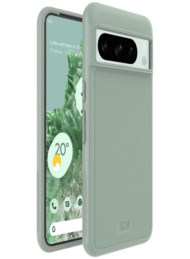 توديا جراب TUDIA DualShield Grip مصمم خصيصًا لهاتف Google Pixel 8 Pro (2023)، [MergeGrip] جراب حماية للهاتف من الدرجة العسكرية، مزدوج الطبقات، مقاوم للصدمات، نحيف ومتين، شديد التحمل - لون الزنبق الأخضر - Image 1