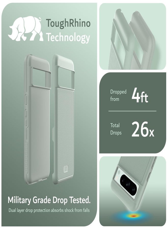 توديا جراب TUDIA DualShield Grip مصمم خصيصًا لهاتف Google Pixel 8 Pro (2023)، [MergeGrip] جراب حماية للهاتف من الدرجة العسكرية، مزدوج الطبقات، مقاوم للصدمات، نحيف ومتين، شديد التحمل - لون الزنبق الأخضر - Image 3