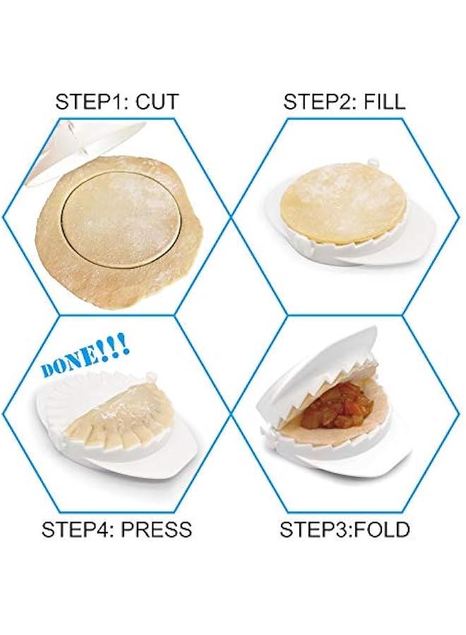 LNYFOUG 3 Piece Dough Press Set Large Dumplings Maker Cutter, Kitchen Tools Accessories for Hand Pies, Pierogi, Ravioli, Calzone & Empanada,3 Different Sizes(4 , 5 & 6 Inch Diameter) - Image 3