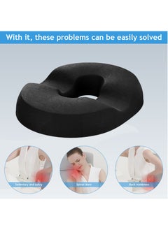 Donut Pillow Hemorrhoid Tailbone Cushion, Premium Memory Foam Seat Cushion, Orthopedic Pain Relief Pillow for Pregnancy, Coccyx, Bed Sores, Post Natal, Sciatica(Black) - pzsku/Z5FDEB2611901321F5724Z/45/_/1718953483/01c90254-7a38-461e-a230-d65f5321c7a7