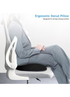 Donut Pillow Hemorrhoid Tailbone Cushion, Premium Memory Foam Seat Cushion, Orthopedic Pain Relief Pillow for Pregnancy, Coccyx, Bed Sores, Post Natal, Sciatica(Black) - pzsku/Z5FDEB2611901321F5724Z/45/_/1718953544/84a03f2a-5c9b-4f6e-9667-228f3190f516