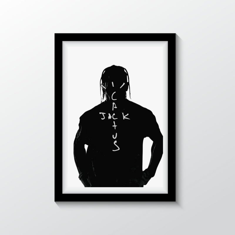 Rockery Frames Rockery Frames Cactus Jack Travis Scott Iconic Framed Poster 8x12 Inches Perfect for HipHop Fans and Music Enthusiasts