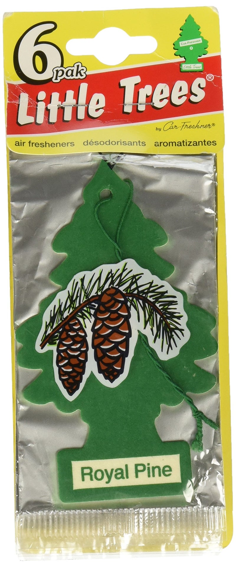 LITTLE TREES Car Air Freshener | Hanging Paper Tree for Home or Car | Royal Pine | 6 Pack - Image 4