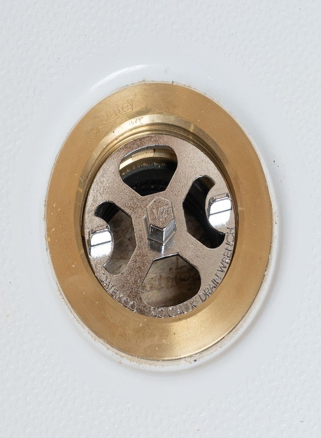 Oatey 42239 Brass and Plastic No-Calk Shower Drain Wrench, Stainless Steel - Image 2