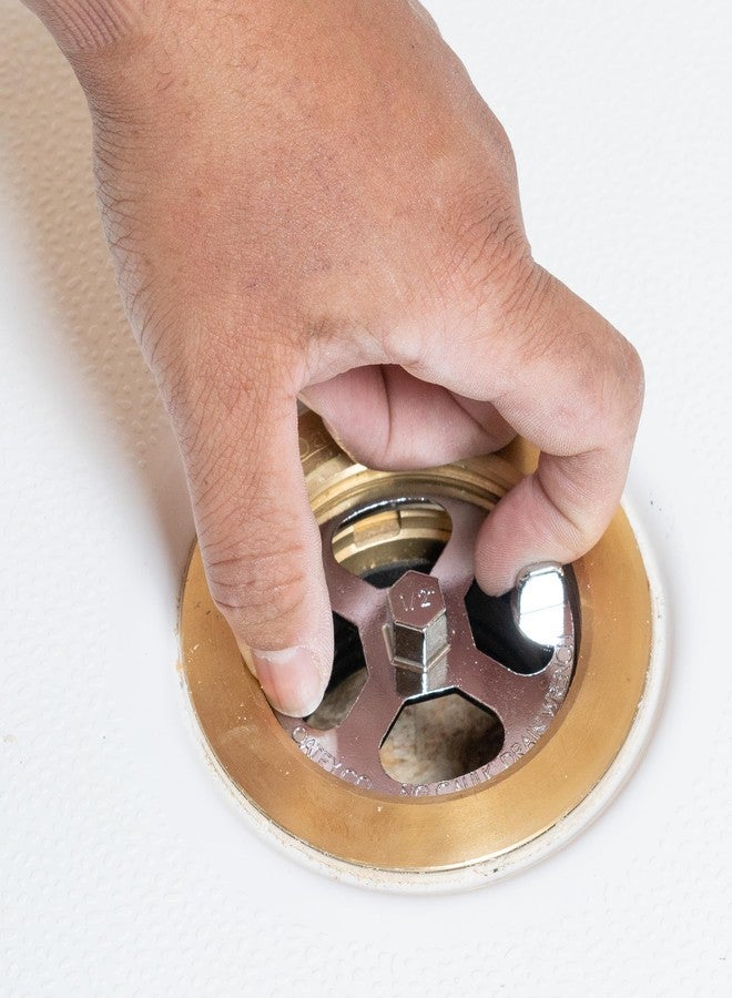 Oatey 42239 Brass and Plastic No-Calk Shower Drain Wrench, Stainless Steel - Image 4