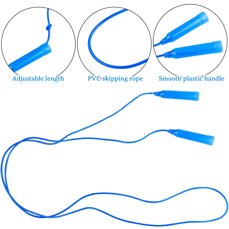 Elcoho 15 Pack Colorful Kids Jump Rope Set Adjustable Plastic Kids Jump Rope Skipping Rope Outdoor Jump Ropes Great Party Favor - Image 2