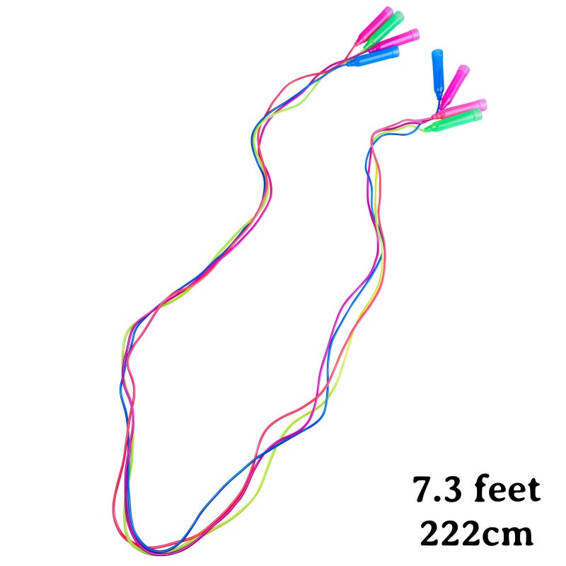 Elcoho 15 Pack Colorful Kids Jump Rope Set Adjustable Plastic Kids Jump Rope Skipping Rope Outdoor Jump Ropes Great Party Favor - Image 3