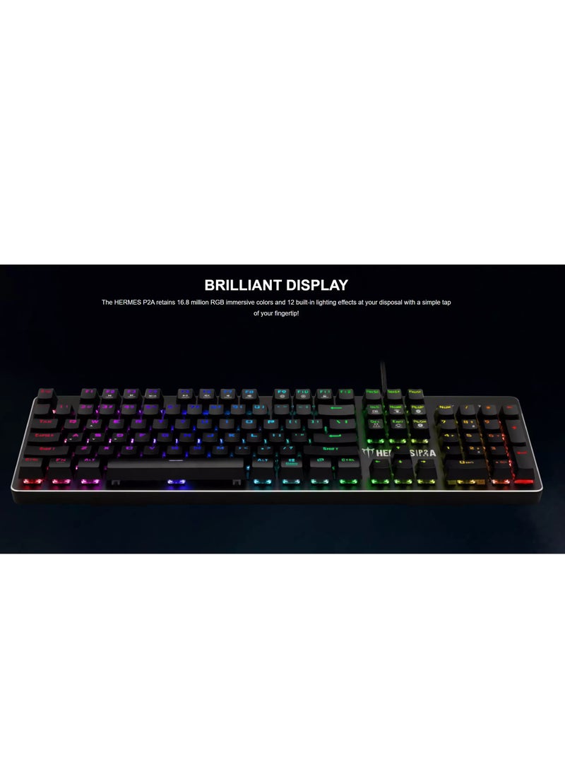 جامدياس - لوحة مفاتيح الألعاب الضوئية HERMES P2A RGB - مفتاح أزرق (بصري) - RGB كامل - دعم البرامج - جميع المفاتيح مضادة للظلال - Image 1