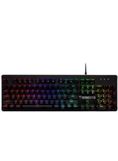 لوحة مفاتيح الألعاب الضوئية HERMES P2A RGB - مفتاح أزرق (بصري) - RGB كامل - دعم البرامج - جميع المفاتيح مضادة للظلال