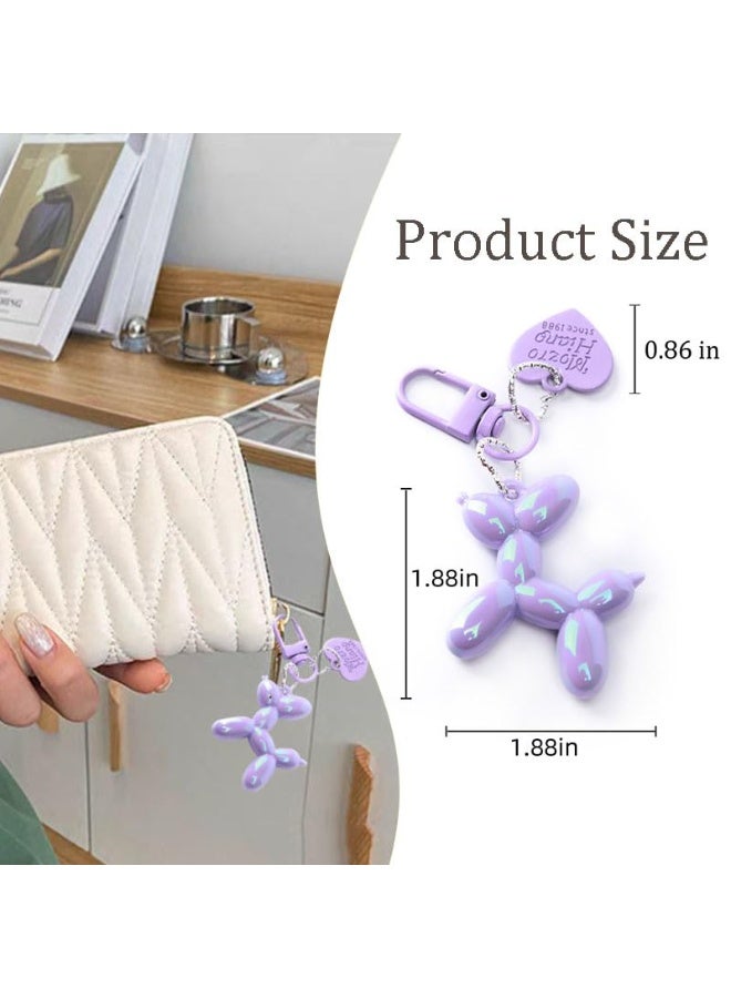 5Pcs Jelly Balloon Dog Keychain Cute Bag Charm - Image 2