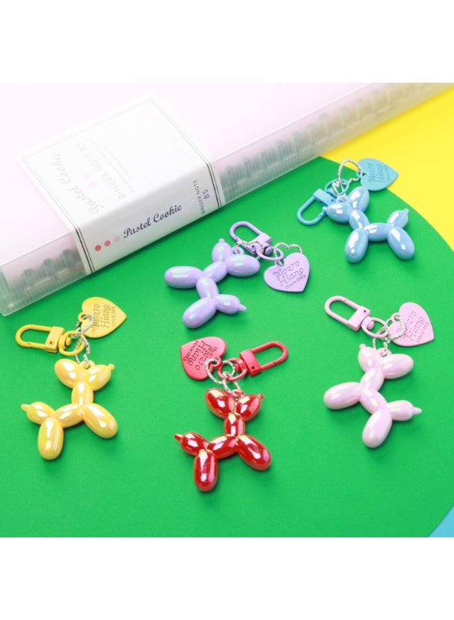 5Pcs Jelly Balloon Dog Keychain Cute Bag Charm - Image 3