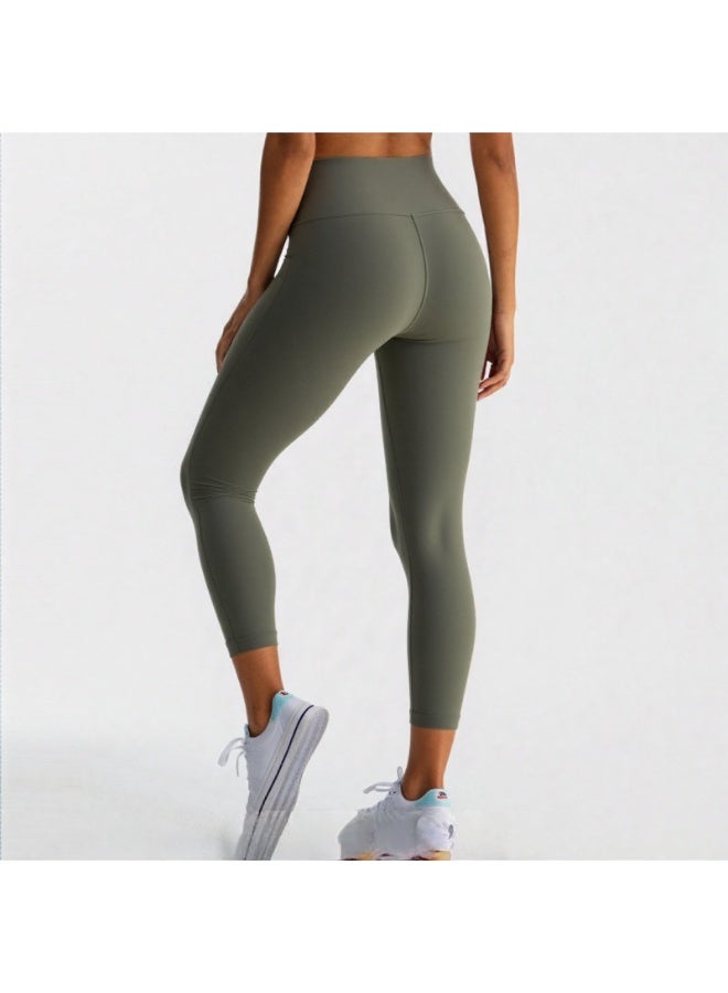 NIBEMINENT Essential/Pure&Plain 7/8 Leggings, High Waisted Compression Soft Pants Workout Athletic Yoga Pants 24" - Image 3