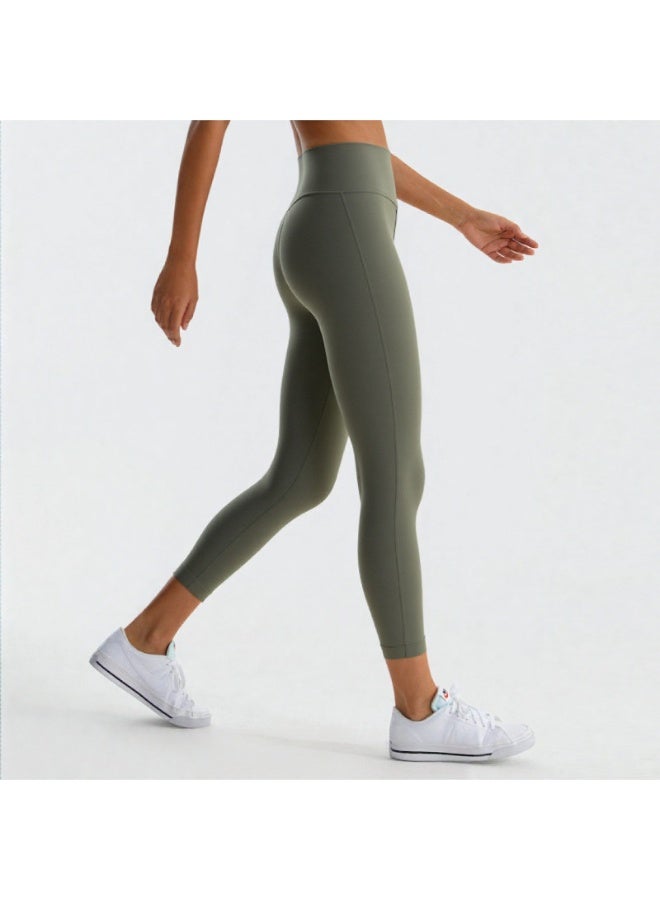 NIBEMINENT Essential/Pure&Plain 7/8 Leggings, High Waisted Compression Soft Pants Workout Athletic Yoga Pants 24" - Image 2