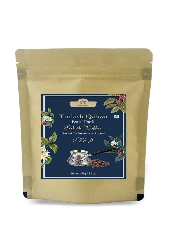 AL MASNOON Turkish Coffee/Turkish Qahwa/Made with Dark Roasted Ground Coffee & Cardamom 100g - Image 1
