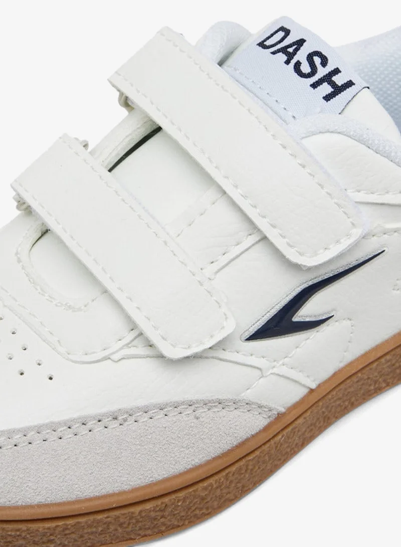 داش سنيكرز أولاد بنعل خارجي بنمط ألواح وإغلاق بشريط لاصق