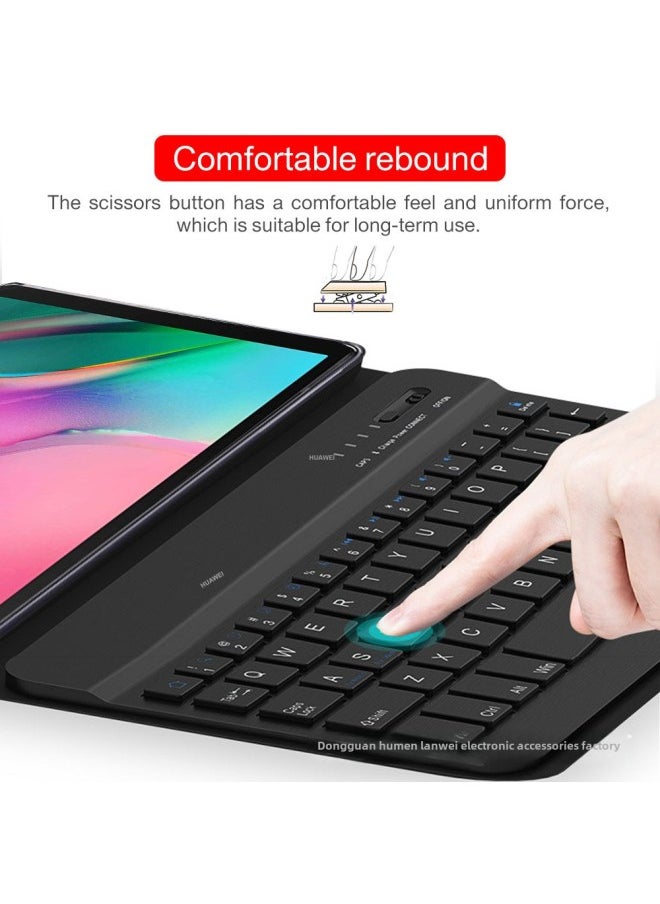 Generic - For IPad10.9 Inch Bluetooth Keyboard Leather Case Air7 Backlit Pro11 Generation Protective Case 4 Bar Spanish-Color:Leather Case + Colorful Backlit Keyboard (Traditional)-Product Type:Ipad Pro 11inch 2024 Model - Image 1
