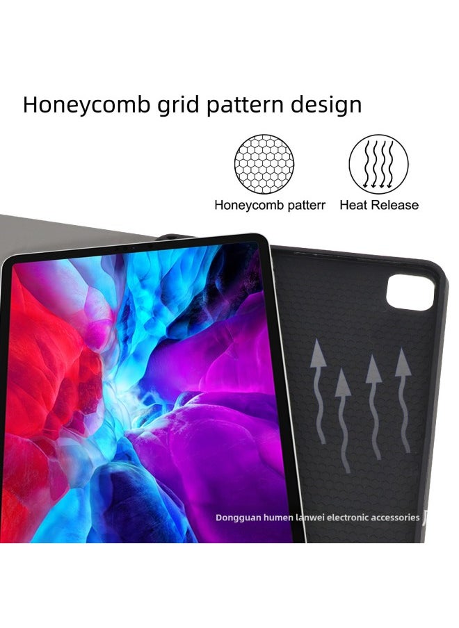 Generic - For IPad10.9 Inch Bluetooth Keyboard Leather Case Air7 Backlit Pro11 Generation Protective Case 4 Bar Spanish-Color:Leather Case + Colorful Backlit Keyboard (Traditional)-Product Type:Ipad Pro 11inch 2024 Model - Image 1